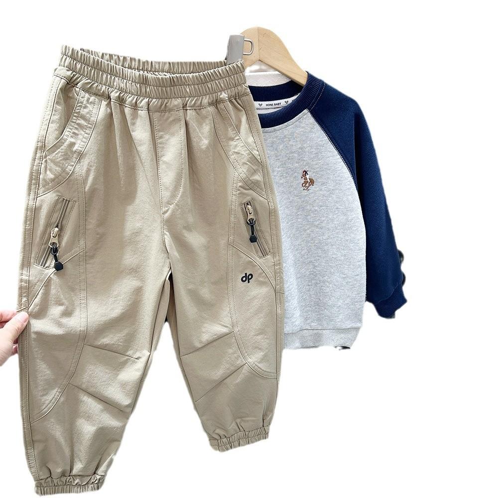 Boys' Spring and Summer Trousers Boys Babies Western Style Big Children's Feet Casual Pants Trend