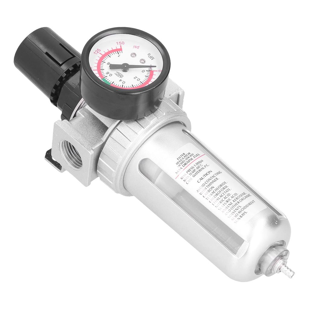 Compressed Air Filter Regulator Combo Water Oil Trap Separator with Gauge for Compressed Air Lines