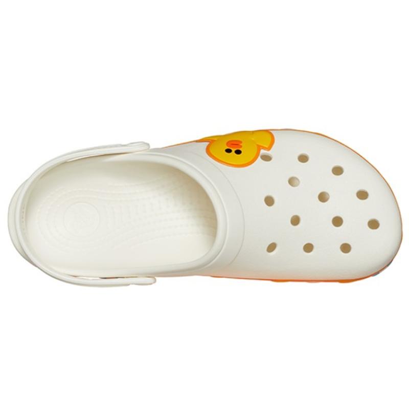 Crocs Classic Clog Line Friends Beach White Yellow Unisex Sandals 'White Yellow'
