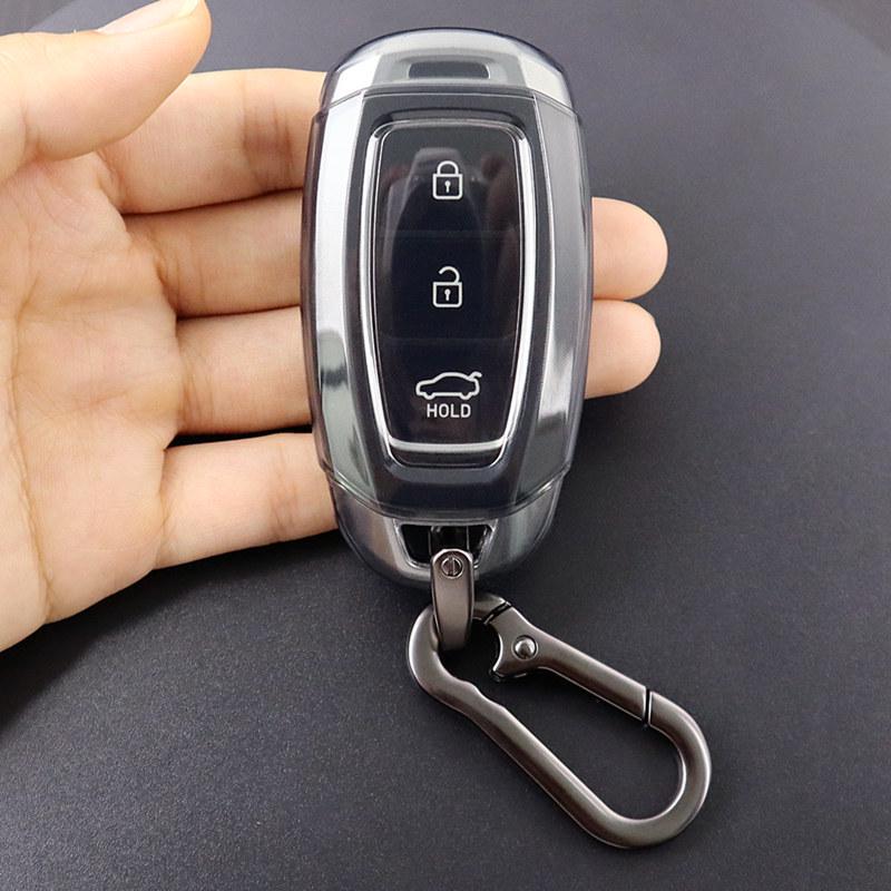 Ultradünne transparente Schlüsseletui für Elantra, Fiesta, ix35, Sonata, Santa Fe, Genesis, Tucson, ix25