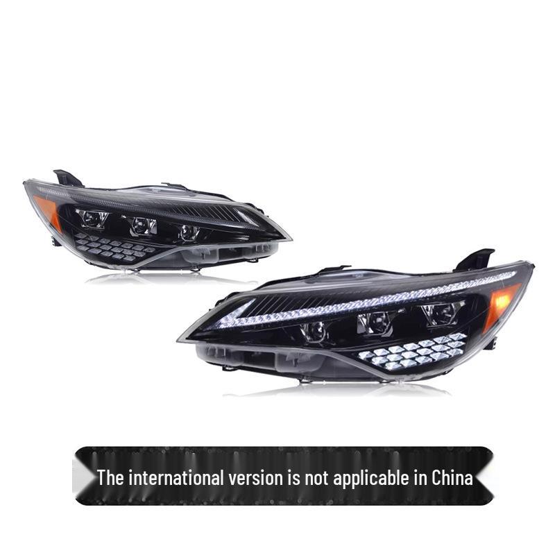 15-17 Toyota Camry US Headlight Assembly: LED Projector, Daytime Running, Flowing Turn Signal