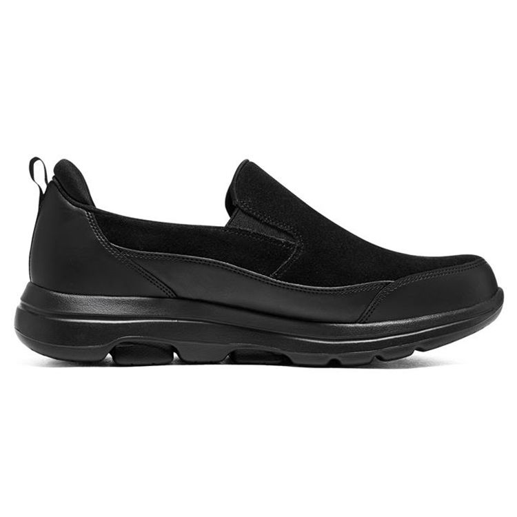 Skechers Go Walk 5 Synthetic Leather Nubuck Slip-On Sports Low-Top Casual Shoes Men sneakers Black 216048-BBK