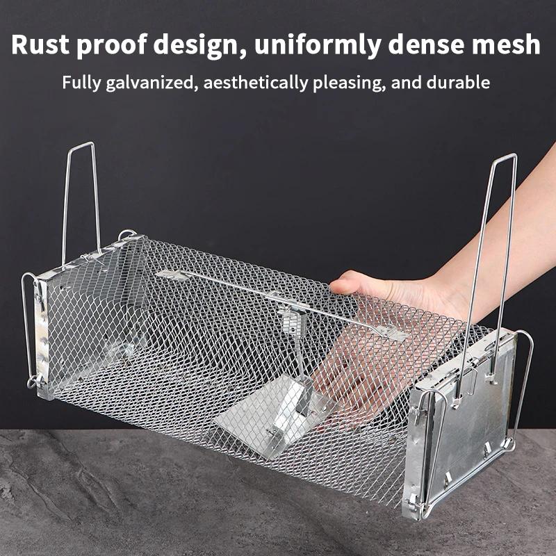 Metal Iron Cage Household Indoor Automatic Rodent Traps To Drive To Catch Large Rats Rat Cage Live Humane Cage Trap