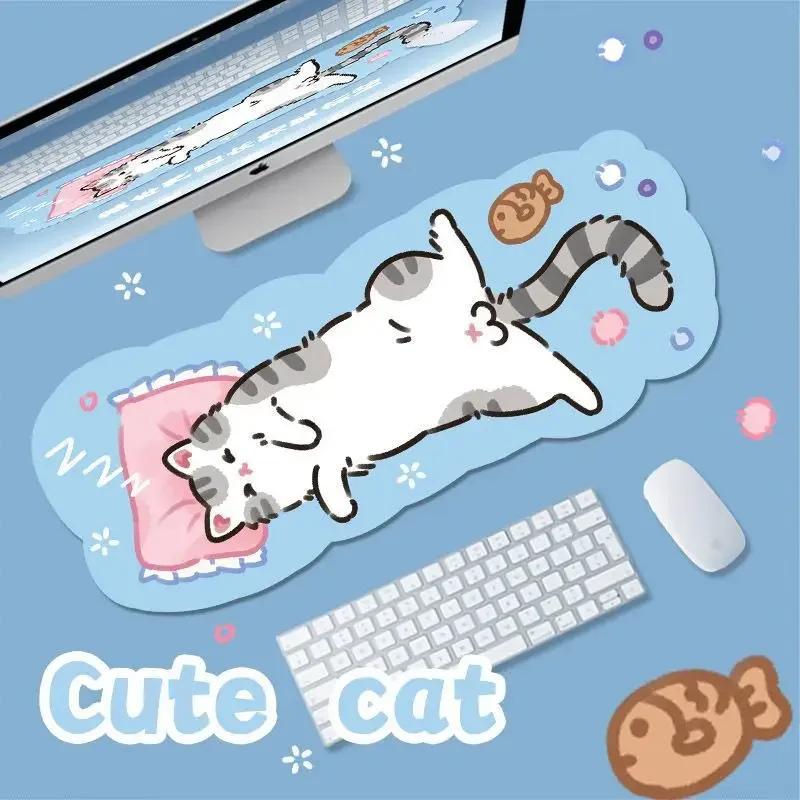 30*70 cm Kawaii Furry Mouse Pad  Kitty Cats Mouse Mat 70x30cm Gamer Desk Carpet Anime Mousepad Gaming Accessories Play Mats