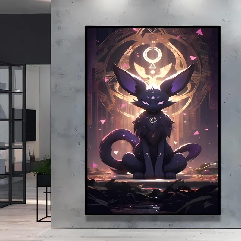 Anime Posters Pokemon Umbreon Cartoon Character Picture HD Print Canvas Painting Home Children's Room Wall Decoration Gifts