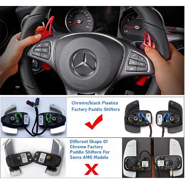 TTCR-II Steering Wheel Paddle Shifter Extension For Mercedes A/G Class -, C/CLS 2015-, E/SL/SLC 2017-, GLA/GLC/GLE/S 2016-, GLS 2017-, Aluminum Shift