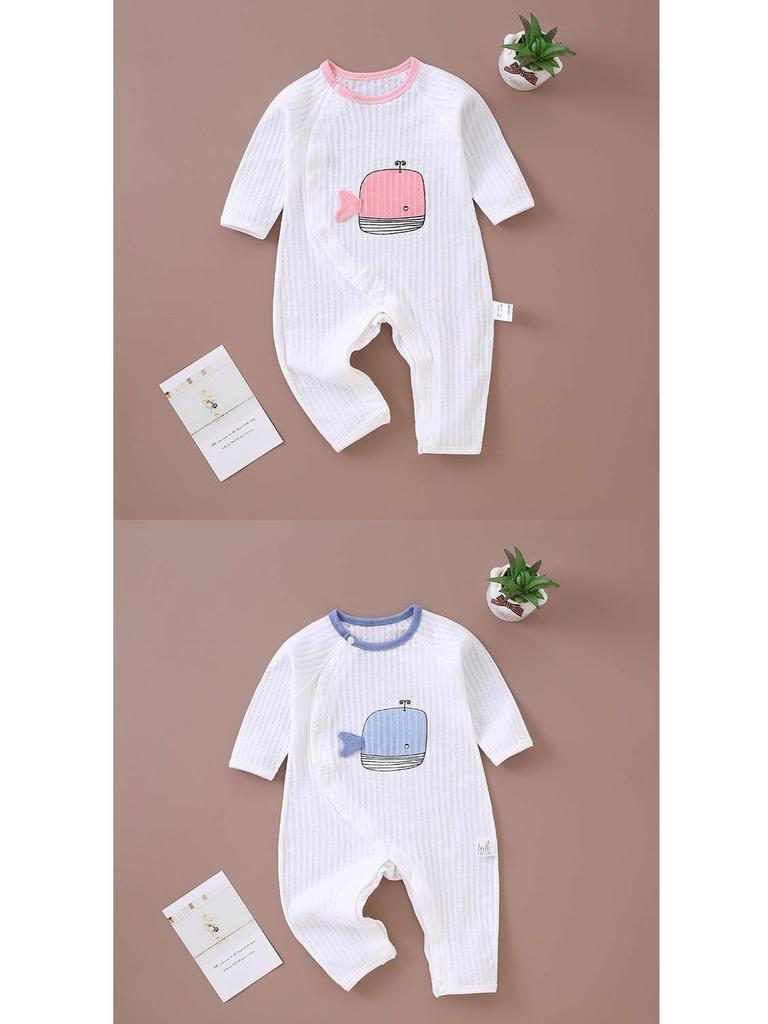 Pure Cotton Baby Romper - Soft, Skin-Friendly, Long Sleeve Pajamas for Newborns