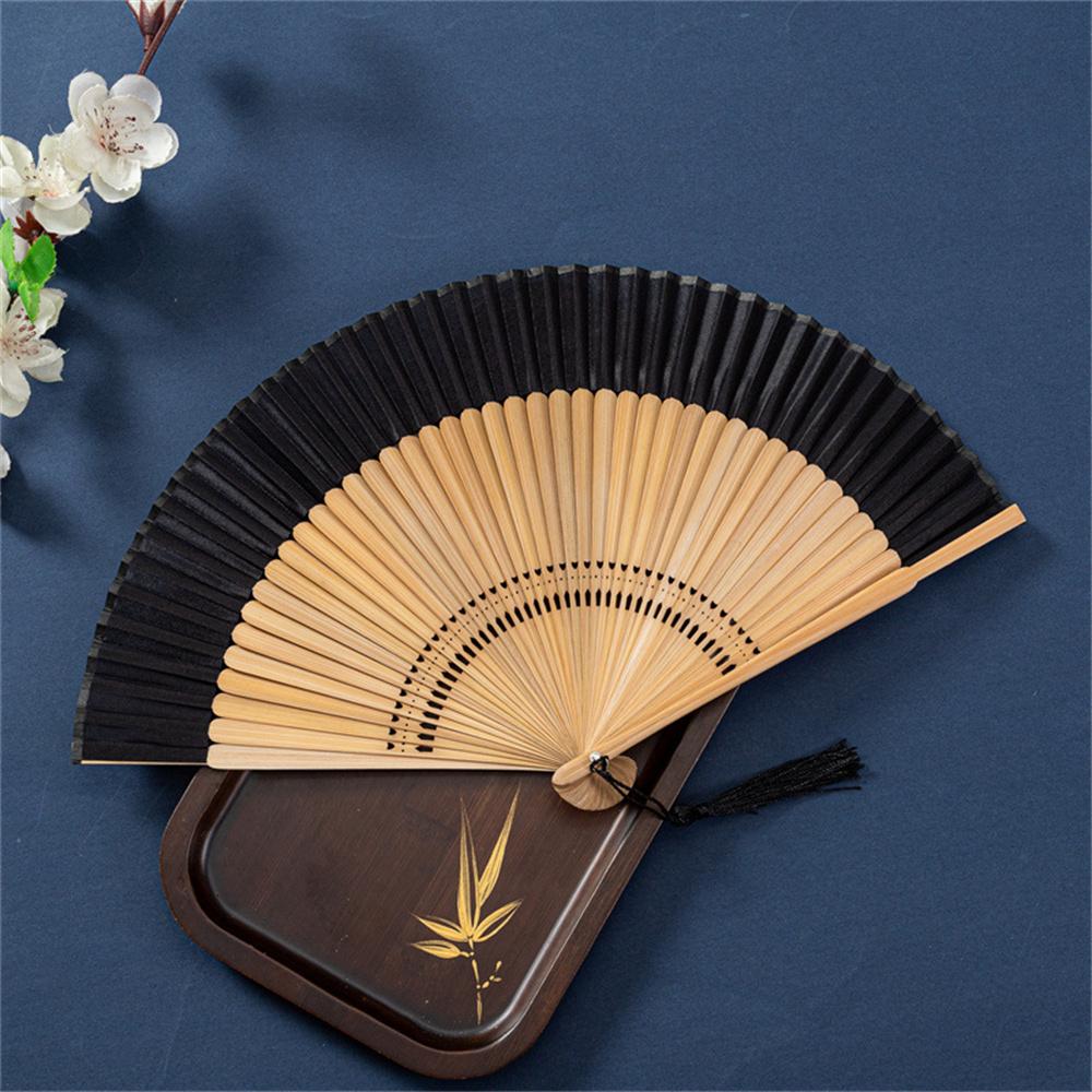 Solid Color Vintage Fan Folding Fan Chinese Fan for Dance Performance Summer Accessory Wedding Party