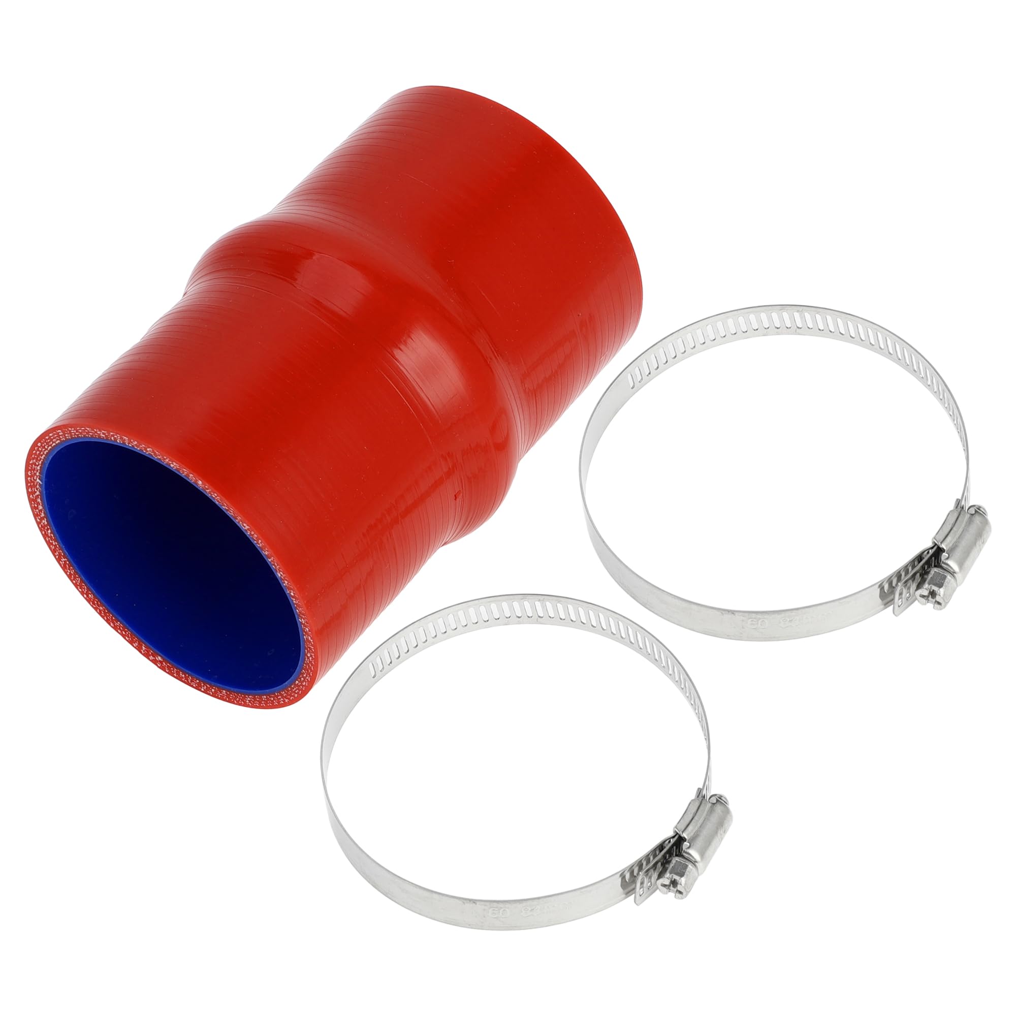 

X AUTOHAUX 1 Set Inner Diameter 70mm/2.76 Length 127mm/5.00 Blue Red Car Silicone Hose, Inner diameter 70mm червоний