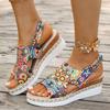 Fashion Zapatos Mujer Hot Sale Fashion Comfortable Floral Sexy Banquet Fish Mouth Soft Buckle Light Sandals Women's Casual Wedge Shoes