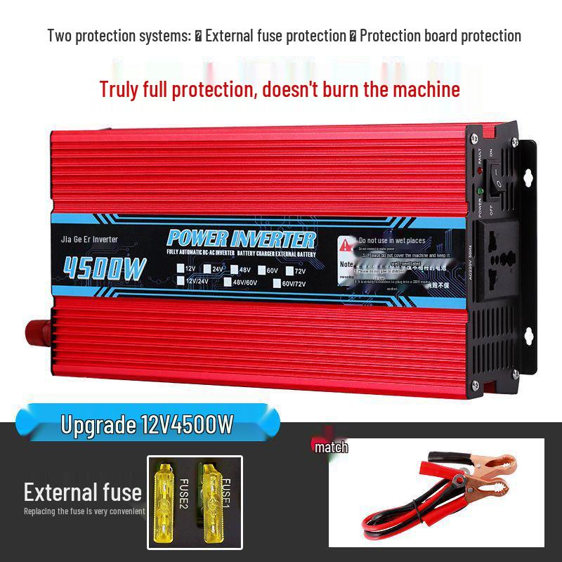 Universal High Power 48V/60V/72V To 220V Inverter for Electric Bicycle Battery and Food Truck