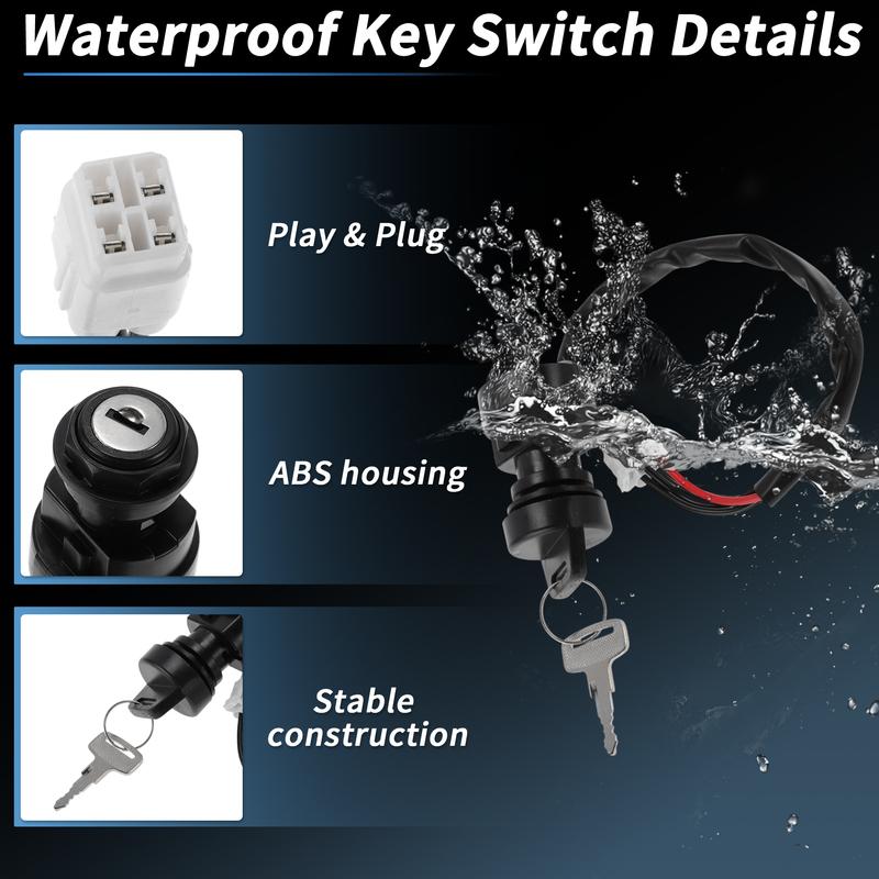 X Autohaux Ignition Key Switch No.5ND825100100 for Yamaha YFZ450 2004-2009, 2012-2013