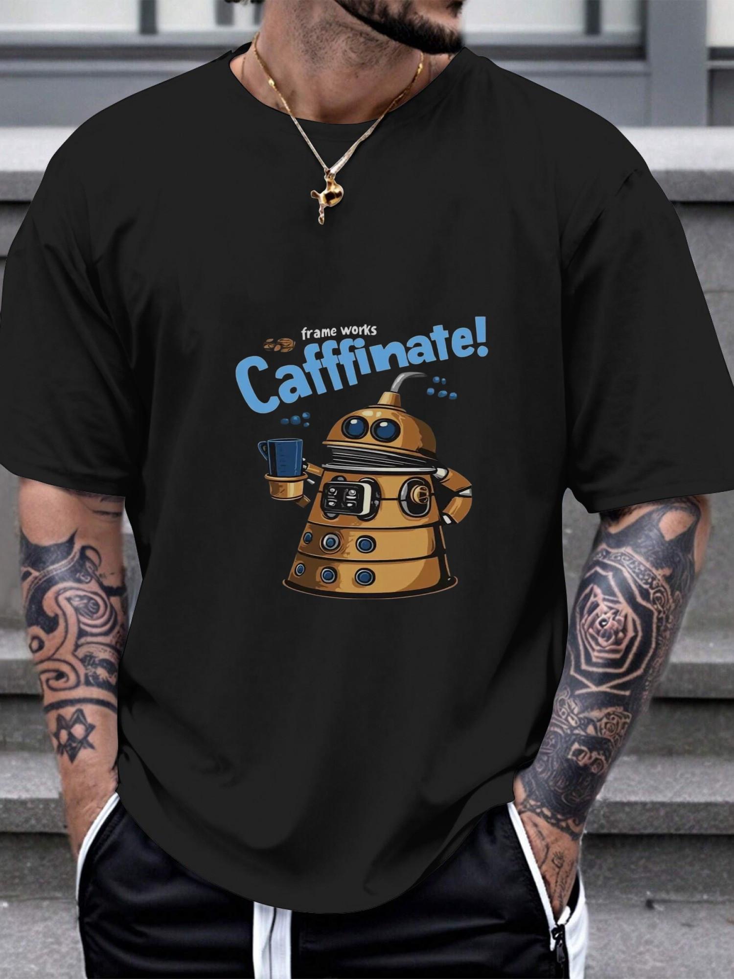 1pc Dalek coffee-making comic vector T-shirt L