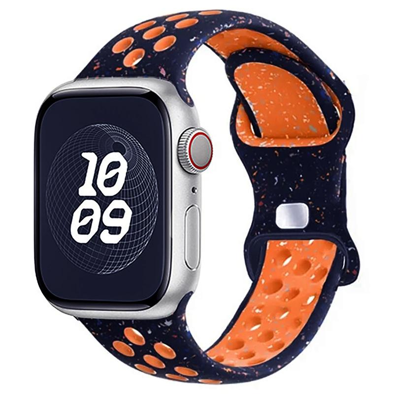 Sport Strap for Apple Watch Band 44mm 45mm 46mm 49mm/38mm 40 41mm Colored Particles Rubber Band IWatch Ultra 11 10 9 8 7 6 5 SE