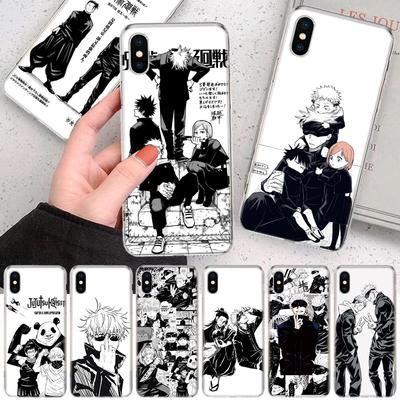 Funda Blanda para Teléfono Anime Jujutsu Kaisen Satoru Gojo Para IPhone 11 12 13 Pro MAX XR X XS Mini Apple 8 7 Plus 6 6S SE 5S Fundas Coque