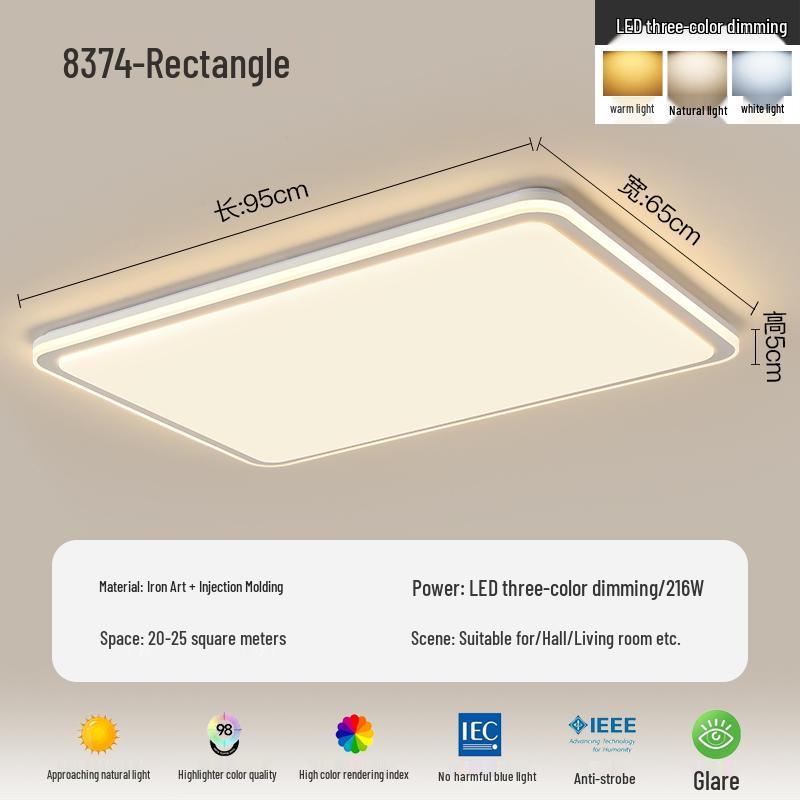 Modern Minimalist LED Ceiling Light for Bedroom and Living Room