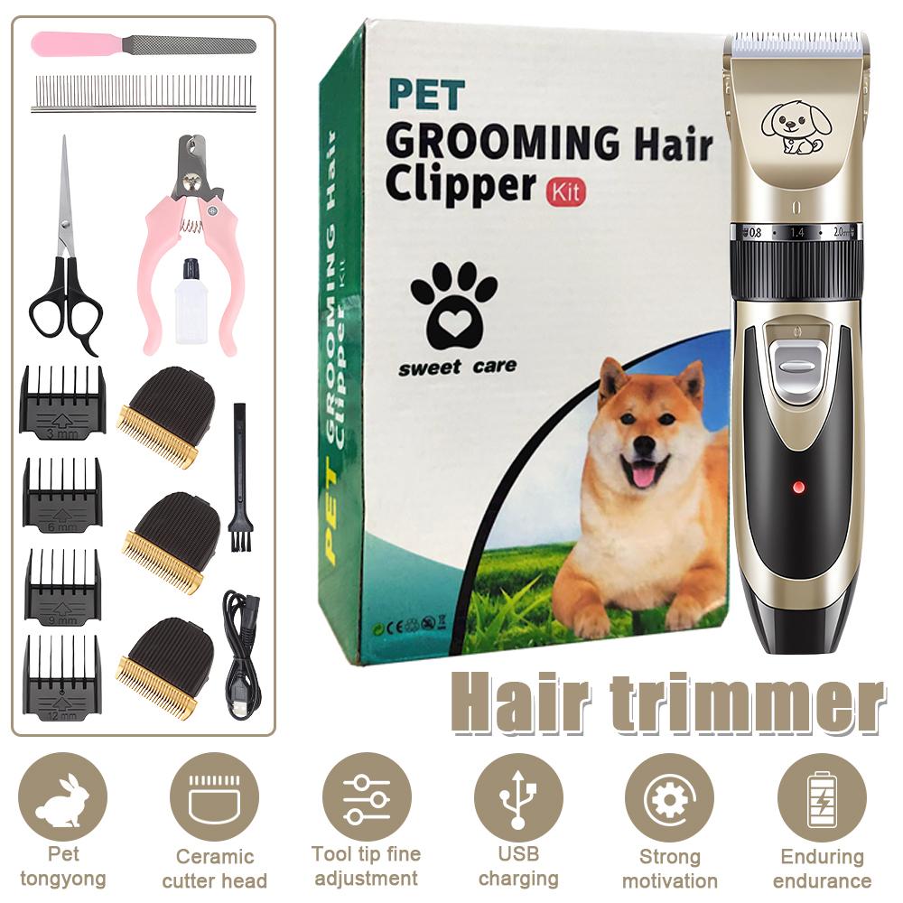 Pet Clipper Grooming Kit Rechargeable Pet Hair Trimmer Shaver Haircut Set For Cat Dog Hair Cutting Remover Machine Professional