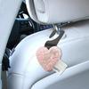 Car Seat Hooks For Headrest Heart Shape Cartoon Headrest Hooks 2PCS Space Saving Backseat Hanger Cute Storage Hanger For Tote