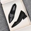 6cm Heel Height-Increasing French Pointed-Toe Black Women's Shoes - Perfect for Skirts and Professional Wear