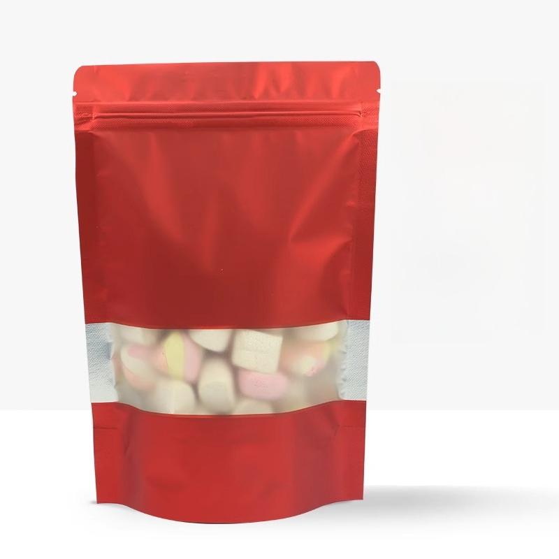 Colored Aluminum Foil Self-supporting Self Sealing Pouch Moisture Proof and Light Proof Sealed Packaging Bag Snack Multi-purpose Sealed Pocket