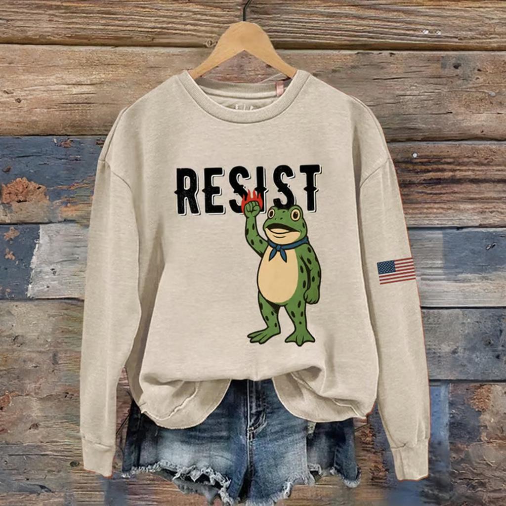 Women's Fashion Daily Versatile Casual Sweatshirts Long Sleeve Round Neck Top Sweatshirts