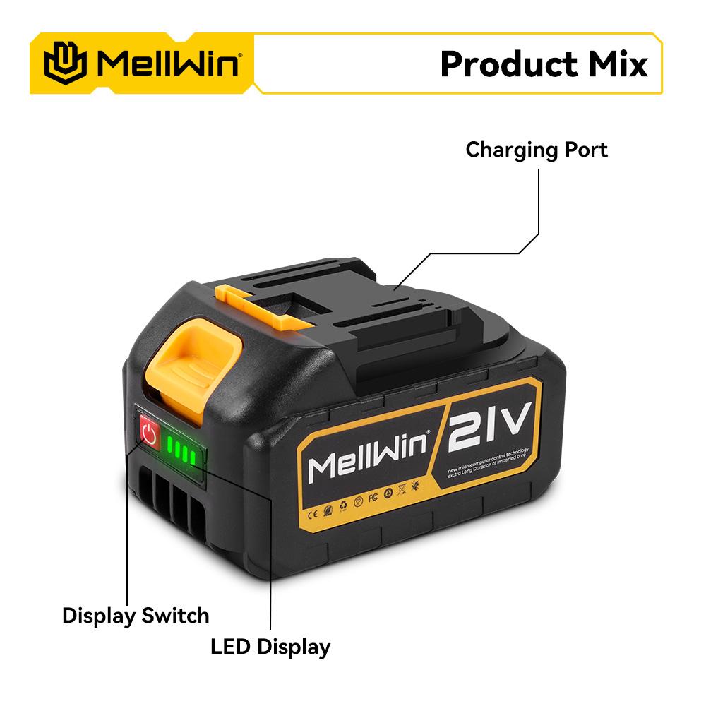 MELLWIN 15000mAh 21V Max Rechargeable Lithium Ion Battery for Makita Power Tools