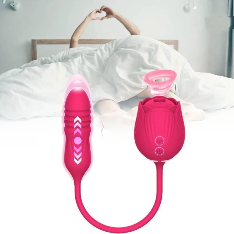 Sensual Dual-head Rose Massager For Women Eco-friendly Silicone Adult Toy