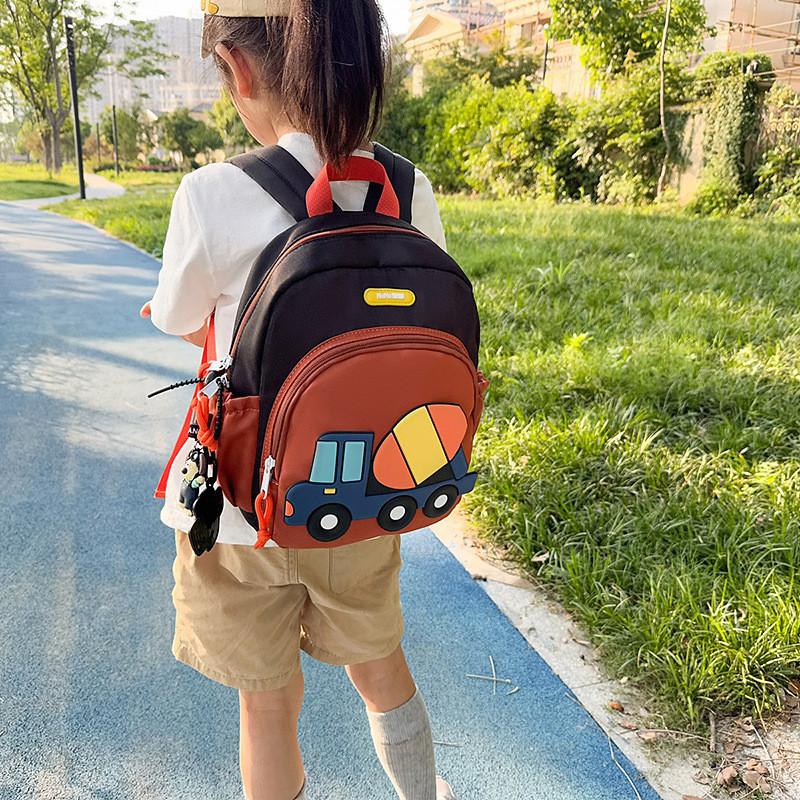 Kids Car Pattern Backpack Lightweight Spine Protection Backpack Kindergarten