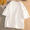 New Embroidered V-neck Summer Women Blosue Short Sleeve Loose T-shirt Ladies Sweet Solid Color Lace-up Shirts Office Clothing