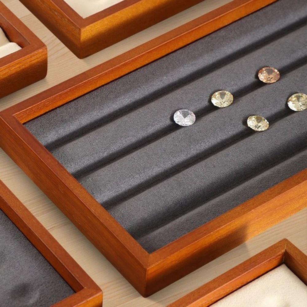 Microfiber Valet Flat Jewelry Tray Stackable Jewelry Display Props Jewelry Organizer  Strings