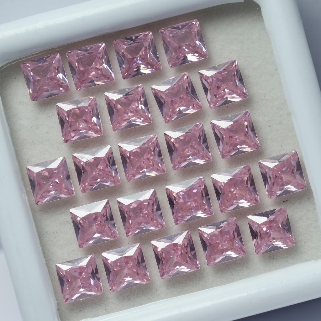 51 Pcs Lot Natural Pink Sapphire Square Cut 5x5mm Certified Loose Gemstones