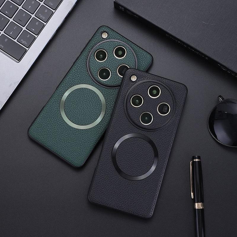 Husă de telefon cu încărcare wireless pentru Magsafe Husă de piele pentru telefon pentru Oppo Find X8 Ultra Husă moale din silicon cu bumper pentru OPPO Find X8 Pro Husă Magsafing