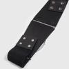 Adjustable Leather Chain Waist Belt with Snap Buttons for Young Fashion