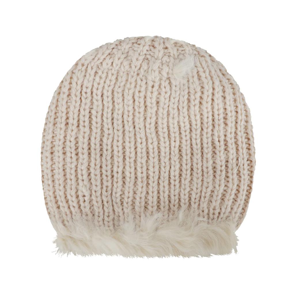 LONTG Women's Faux Fur Hat, Winter Hat, Fluffy, Fur-Look Hat with Earflaps, Warm, Thick, Warm, Cold Weather Hat, Korean Style, Cute, Knit Cap, Beige