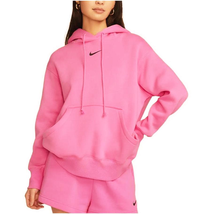 Nike Phoenix Fleece Kapuzenpullover Damen Oberteile Verspielt-Rosa DQ5861-675