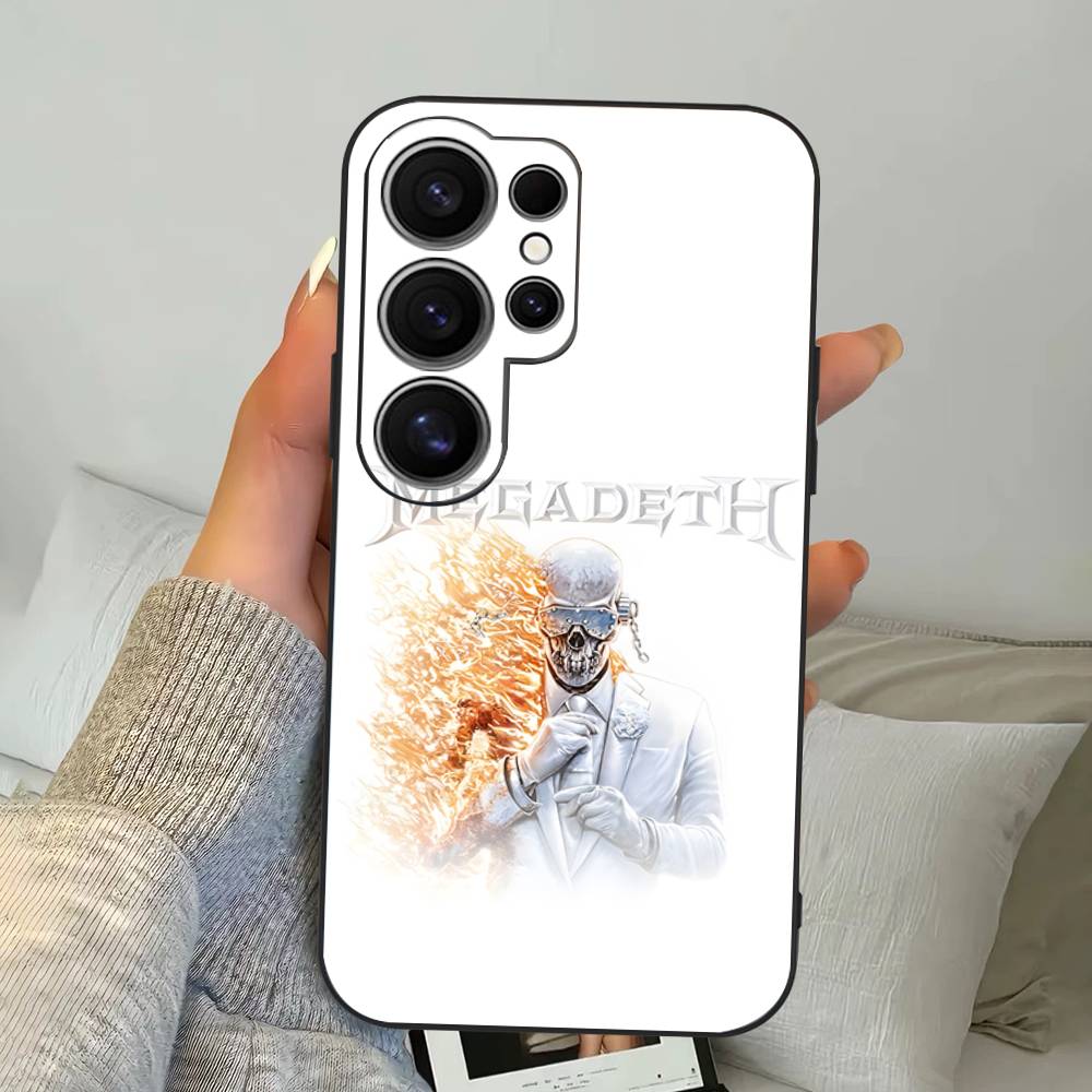 M-Megadeth Logo Handyhülle Für Samsung S 24 Fe 25 Ultra Plus 20 Lite 21 30 22 23 24 22 Ultra 5G Fundas