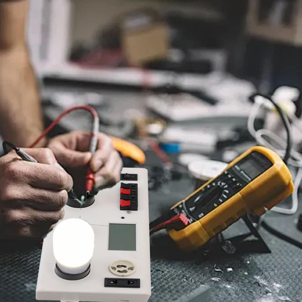 Bulb Power Measurement Tool Efficient Plug In Interface Portable LED Lamp Bulb Power Tester Multifunctional for Lamp Repairing
