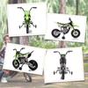 Moto Elettrica per Bambini, Moto per Bambini 12V con Musica, Veicolo per Bambini con Rotelle di Supporto, 3-6 Anni, Verde
