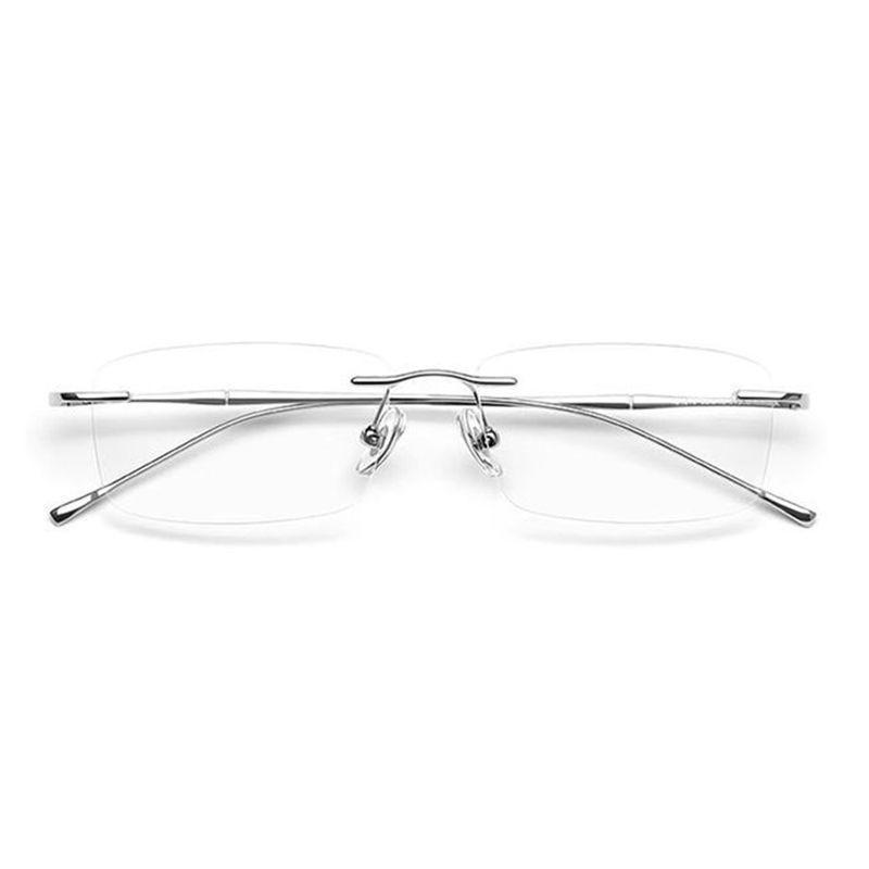 Photochromic Frameless Myopia Glasses for Women Ultra-Lightweight Square Frames with Blue Light Protection Minus Diopter Eyewear