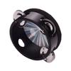 4 Inch Wooden Radiant Tambourine Handbell Hand Drum with Single Row Jingles Reflective Drum Head Percussion Instrument