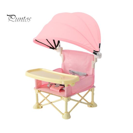 

Портативный детский стульчик для кормления, складной стульчик для кемпинга, обеденное сиденье, регулируемый ремень безопасности, многофункциональное сиденье-бустер со съемным подносом и розовый