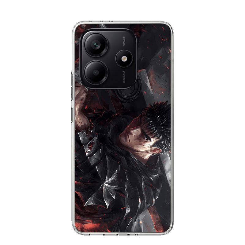Black White G-Guts B-Berserks Phone Case For Xiaomi Redmi Note 15 14 13 12S 12 Pro Plus 11S 11E 11 11T 10S 10 Art Soft Pattern C