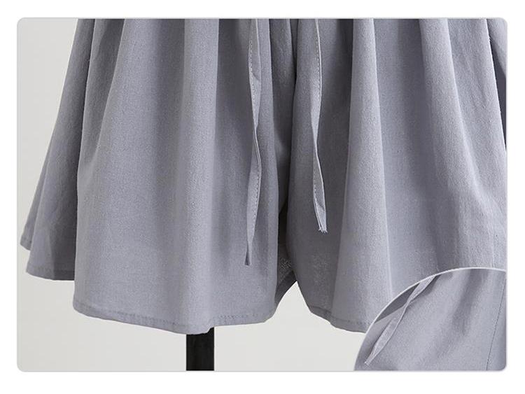 Women's Plus Size Elastic Waist Wide Leg Shorts - Summer Casual Korean Style