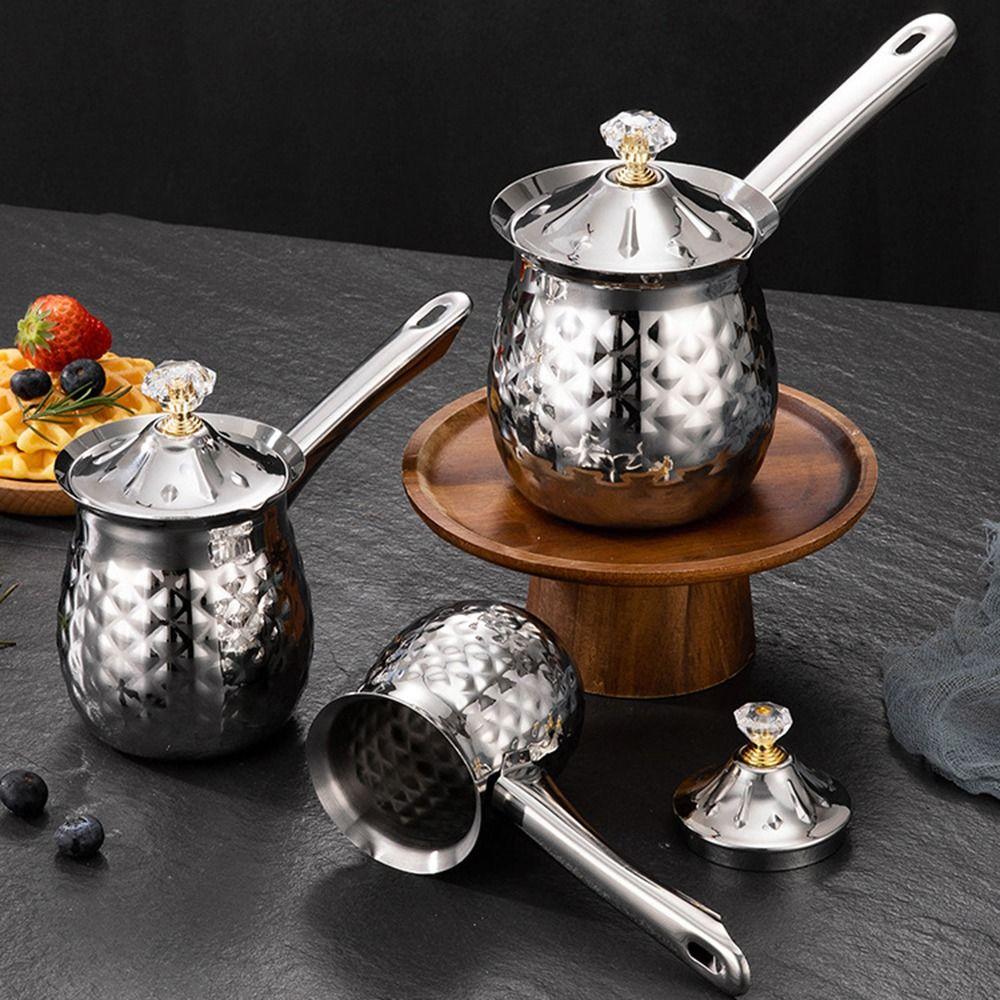 Handle Turkish Coffee Pot Handcrafted Heating Pot Versatile Melting Jug  Chocolate