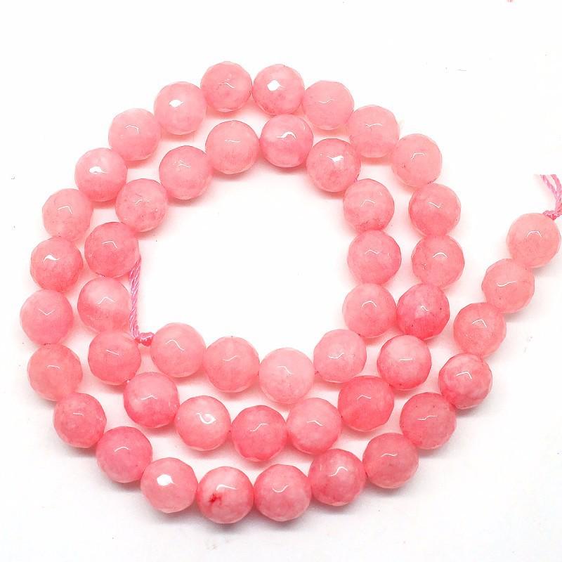 

4/6/8/10/12 мм натуральный граненый розовый зеленый халцедоновый нефритовый камень круглые бусины для изготовления ювелирных изделий 15 дюймов 8mm