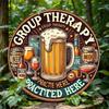 Vintage Metal Therapy Sign Wall Art for Home Bar Kitchen Decor