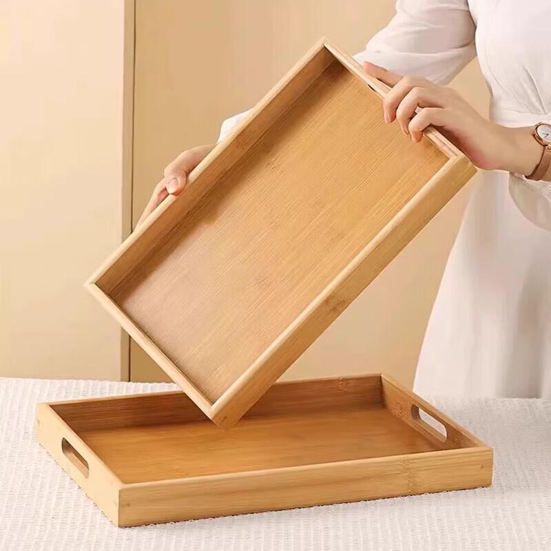 Tingbai Bamboo Wood Rectangular Serving Tray