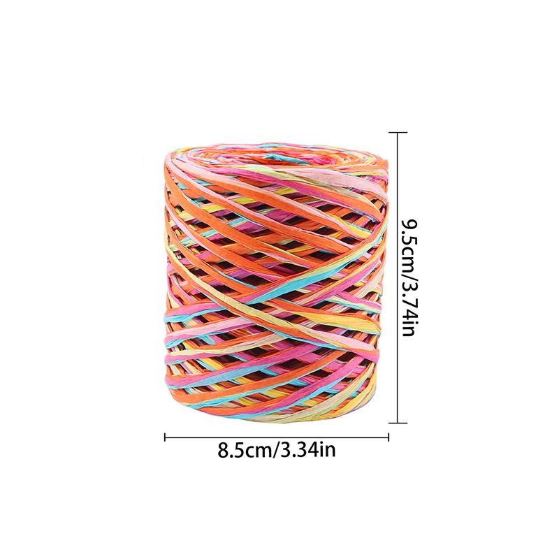1Roll Paper Rope DIY Weaving Decorative Paper Rope Lafite Grass Creative Handmade Gift Colorful Packaging Rope Bouquet Packaging