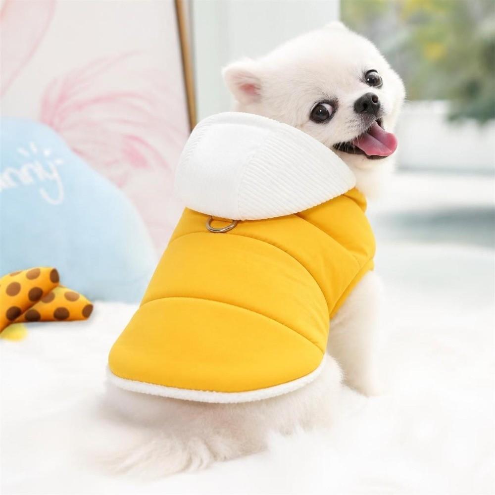 Plush Dog Hiking Jacket Winter Dog Vest Coat Cute Pet Clothes  for Small Medium Dog