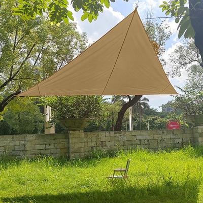 Outdoor Triangle Sun Shade Sail with Windproof Ropes UV Blocking Canopy